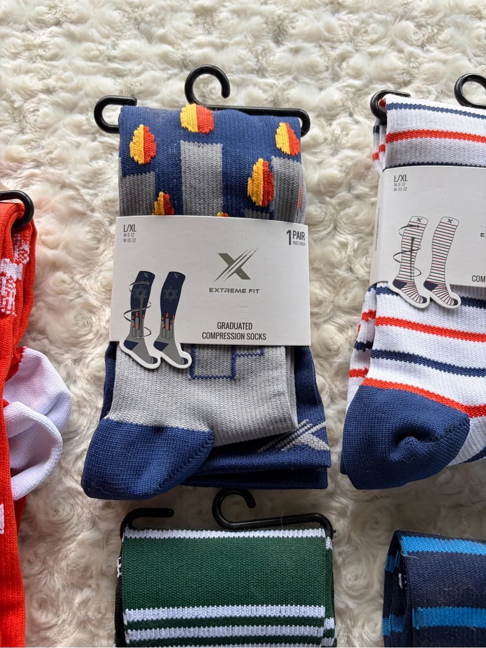 New Set of 5 Pairs of Compression Socks Size Large/XL
